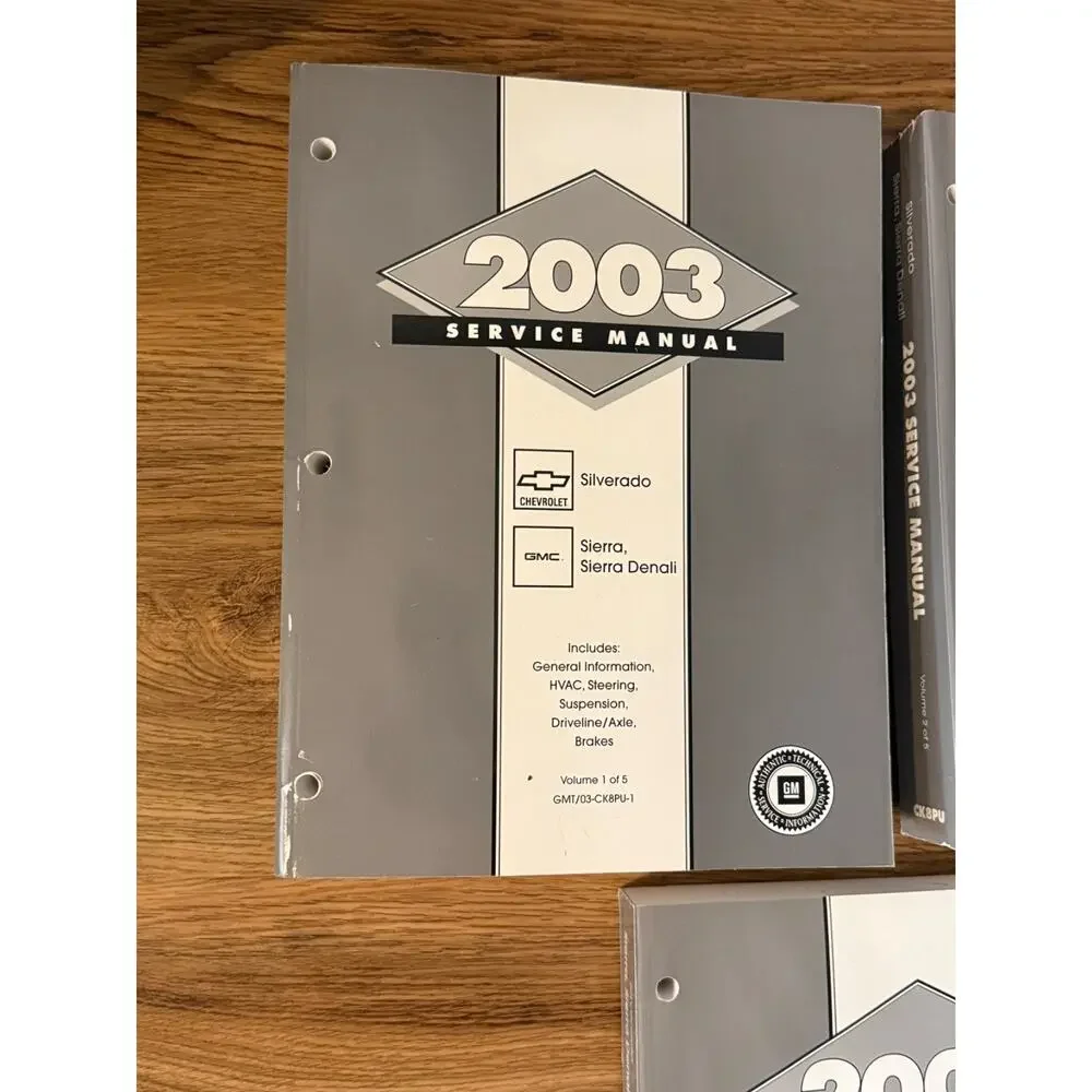🚗 2003 Chevy Silverado GMC Sierra Denali Factory Service Manual Set 5 Vol